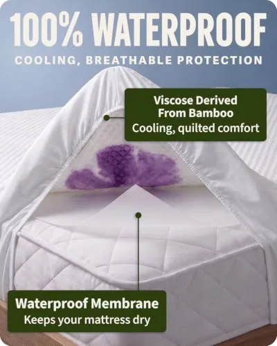 Twin XL Mattress Protector in Off White