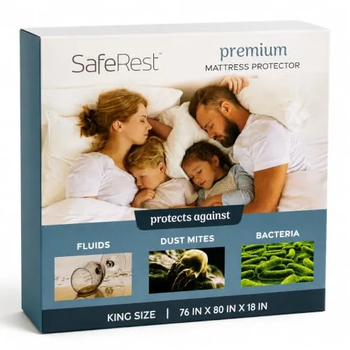King Mattress Protector in Pure White
